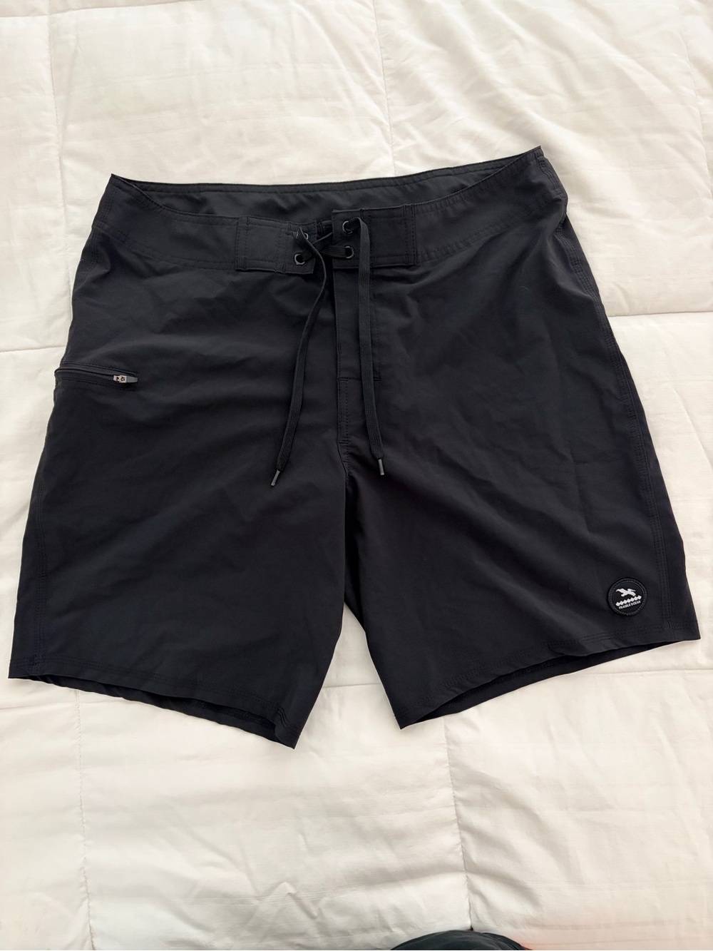 Hobie Black Men's Lace-Up Swim Board Shorts